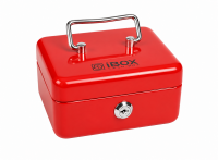 Красный, металлический ящик для денег IBOX Nr. IB-1-CB-15-11-8